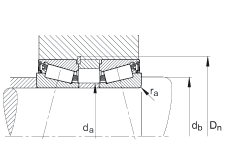 圓錐滾子軸承 JK0S030, 整體圓錐滾子軸承，單側唇密封，直徑系列 0