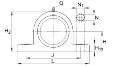 直立式軸承座單元 PASE45-TV-FA125.5, 塑料軸承座,帶偏心鎖圈的外球面球軸承,帶 Corrotect? 涂層,P型密封 直立式軸承座單元 PASE45-TV-FA125.5, 塑料軸承座,帶偏心鎖圈的外球面球軸承,帶 Corrotect? 涂層,P型密封