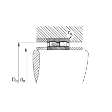 圓柱滾子軸承 NNU4140-M, 浮動軸承，雙列，可分離，帶保持架