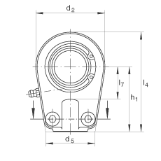 液壓桿端軸承 GIHRK30-DO, 根據(jù) DIN ISO 12 240-4 標(biāo)準(zhǔn)，帶右旋螺紋夾緊裝置，需維護(hù)