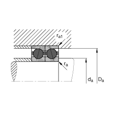 主軸軸承 HCB7002-E-T-P4S, 調節，成對或單元安裝，接觸角 α = 25°，陶瓷球，限制公差